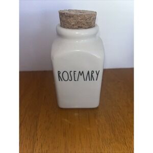 RAE DUNN Artisan Collection By Magenta Rosemary Spice jar Container w/ Cork Lid